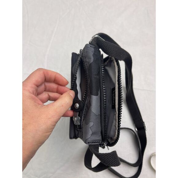Kipling Camo Fog Eldorado Gray Black Crossbody Travel Bag - Picture 5 of 13